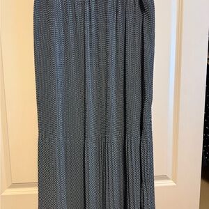 Elegant Blue and White Adrianna Papell Polka Dot Skirt